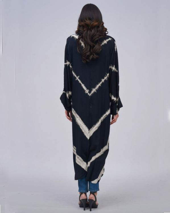 Women Alula Diagnol Stripe Maxi Kimono
