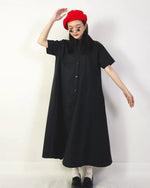 Women Lovina Black Shirt Midi Dress