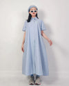 Women Lovina Sky Blue Shirt Midi Dress