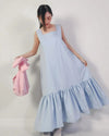 Women Mermaid Sky Blue Sleeveless Maxi Dress
