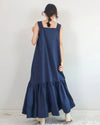 Women Mermaid Navy Sleeveless Maxi Dress