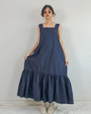 Women Mermaid Navy Sleeveless Maxi Dress