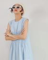 Women Mystic Cut Out Sky Blue Dress