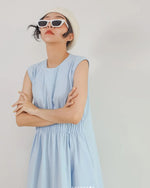 Women Mystic Cut Out Sky Blue Dress