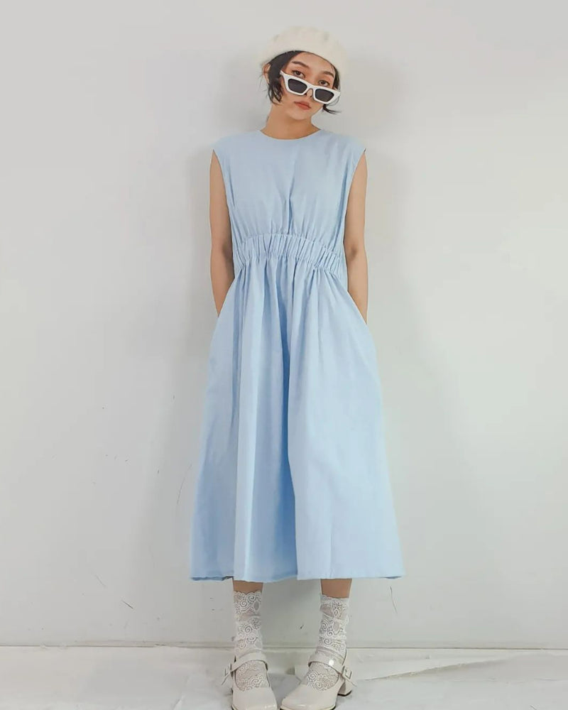 Women Mystic Cut Out Sky Blue Dress