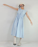 Women Mystic Cut Out Sky Blue Dress