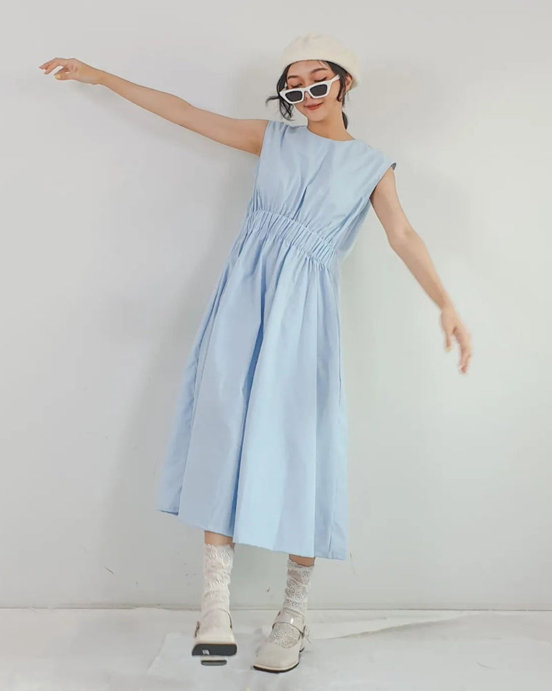 Women Mystic Cut Out Sky Blue Dress