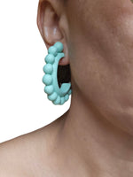 Mohawk Mint Large Hoop Earrings