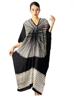 Women Batik Spray V Neck Kaftan