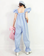 Women Josie Blue Check Jumpsuit