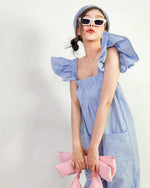 Women Josie Blue Check Jumpsuit