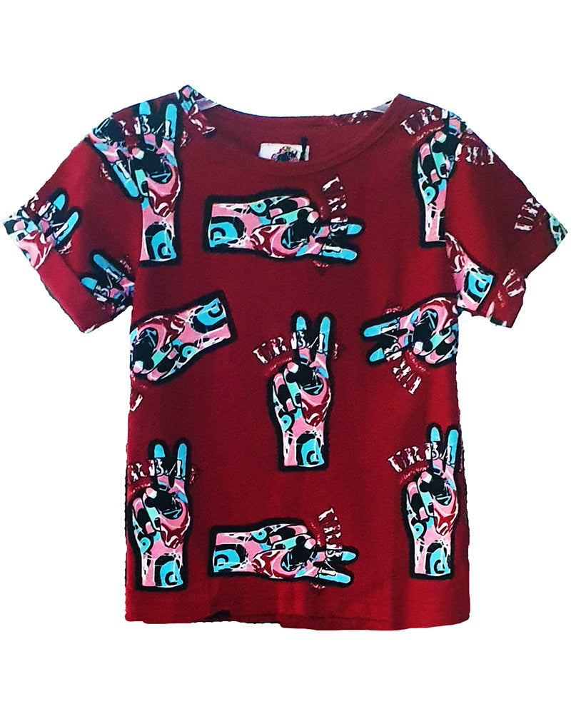 Hand T-Shirt- Unisex - Roses & Rhinos
