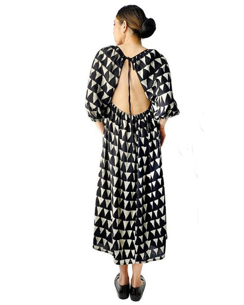 Women Backless Bata Batik Triangle Dress