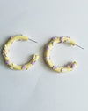 Yellow Butterfly and Clouds Hoop Earring