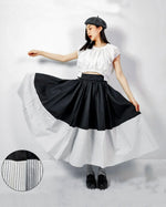 Women Cole Black Colour Block Long Skirt