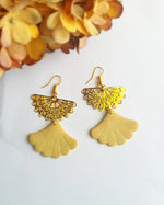 Double fans Drop Earrings