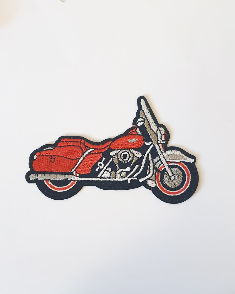Motorcycle Iron On Patch - Roses & Rhinos