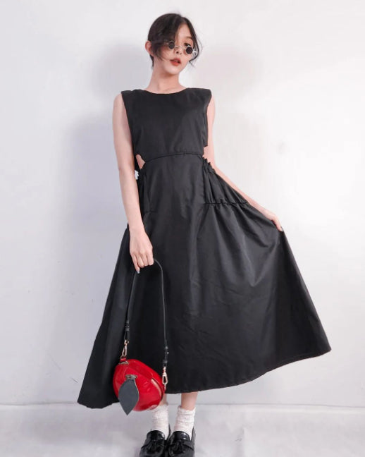 Women Mystic Cut Out Black Dress