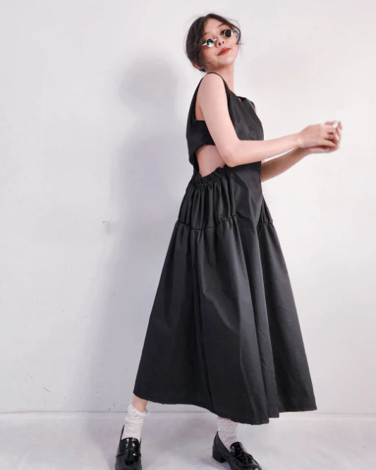 Women Mystic Cut Out Black Dress