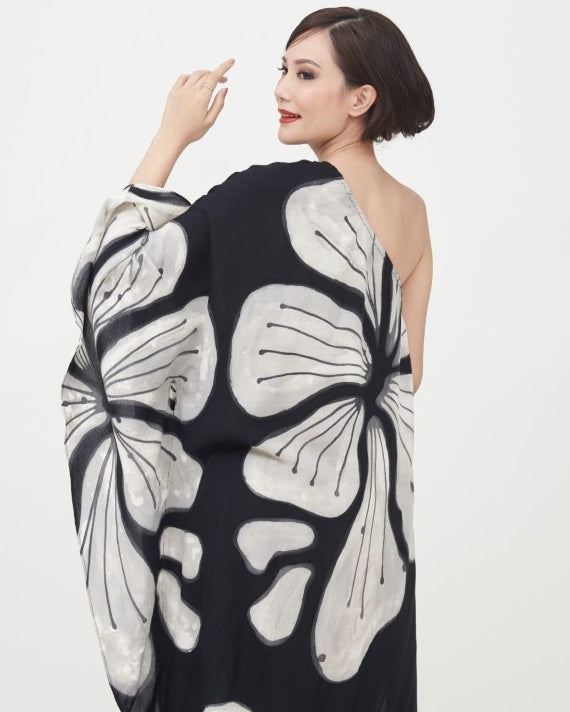 Women One Shoulder Orchid Kaftan