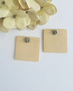 Pastel Graphic Square Stud Earrings