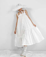 Women Sam Ruffles White Maxi Dress
