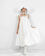 Women Sam Ruffles White Maxi Dress