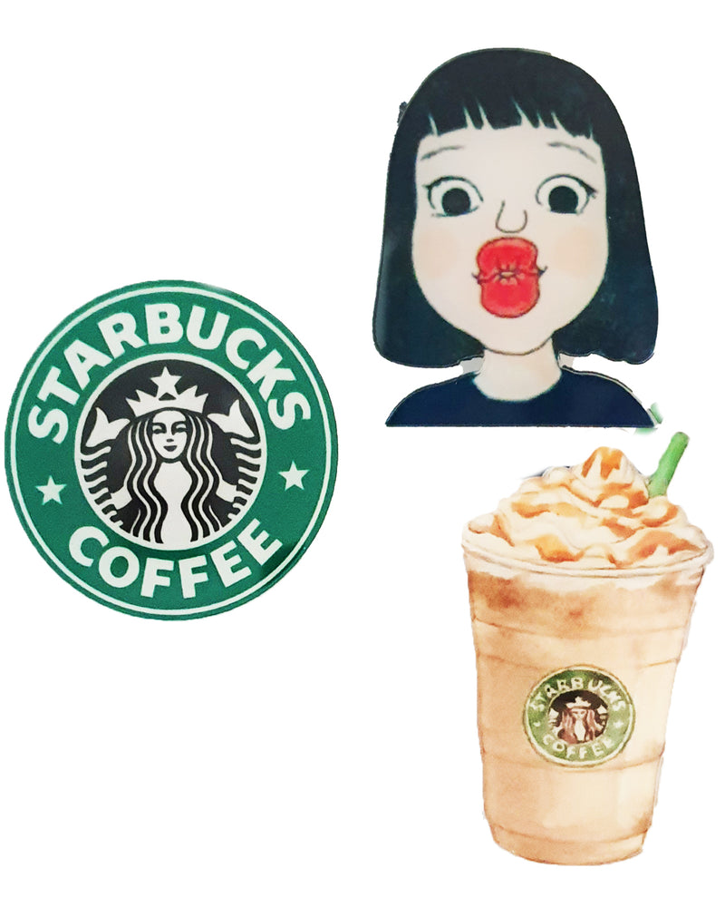Starbucks Kiss x 3 Pin - Roses & Rhinos