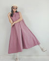 Women Stella Purple Mandarin Collar Dress