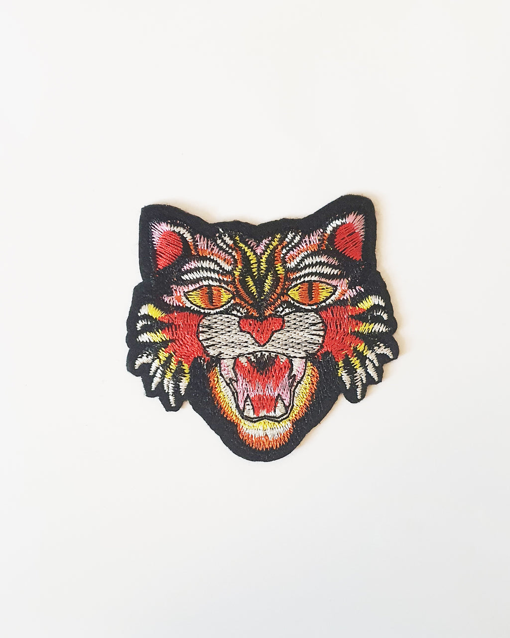 Tiger Iron On Patch - Roses & Rhinos