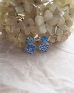 Blue Tile Drop Earrings