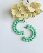 Mohawk Mint Large Hoop Earrings